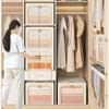Large Capacity Clothes Storage Box Wardrobe Organizer Folding Clothing Organizer with Metal Frame Closet Jeans Storage Box