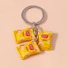 Fashion Resin Food Snacks Potato Chips Keychain for Women Handmade Keychains Car Key Handbag Pendant Jewelry Gifts
