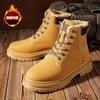 Winter Herrenstiefel Mode Lässige High Top Stiefel Outdoor Wasserdichte Lederstiefel Plüsch Warme Baumwollschuhe Winter Schneestiefel für Herren