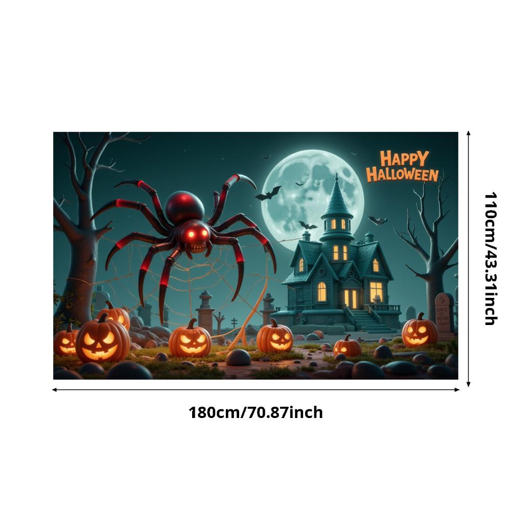 Halloween Banner Haunted Effect Halloween Party Banner Pumpkin Backdrop Pumpkin Illustration Night Theme Banner For Haunted