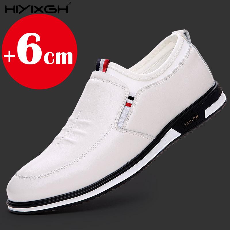 

Мужские летне-осенние дышащие туфли-лифты из натуральной кожи, мягкие, удобные, на плоской подошве/со скрытым каблуком 6 см, увеличивающие рост, обувь, делающая выше 45