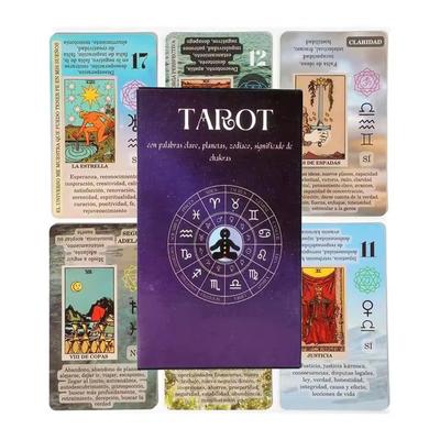 Spanische Version Orakelkarten Geschenk Tarot Deck Zukunftsschicksalsindikator Prognosetabelle Brettspiele Anfänger 78 Stück