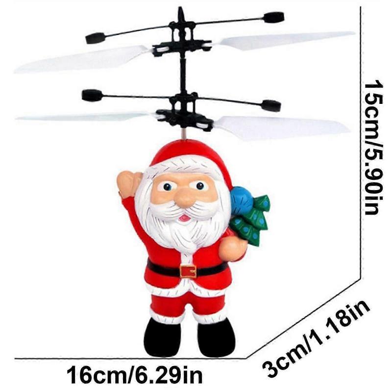 Christmas Flying Santa Claus Infrared Induction Aircraft Electric Toy Kids Gift