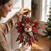 Vorgeschnittene Stoffstreifen Weihnachtskranz DIY Nähset Verdicktes Schneemann Gestepptes Weihnachts-Hänge-Set Handgemachte Weihnachtsstern