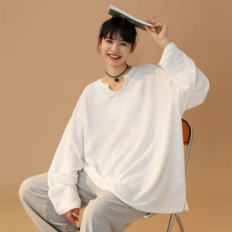 Plus Size Women Loose Knitted Sweater Long Sleeve Casual Tops Oversized Hoodie Spring Autumn Pullover Hoodie T-shirt Sweatshirts