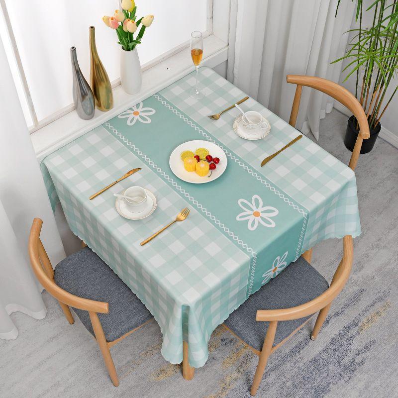 

Скатерть из ТПУ, водонепроницаемая, маслостойкая, квадратная, одноразовая, квадратная скатерть, коврик для стола для дома, скатерть Инс Elegant Qingge [Really No Odor]] Square 110*110cm