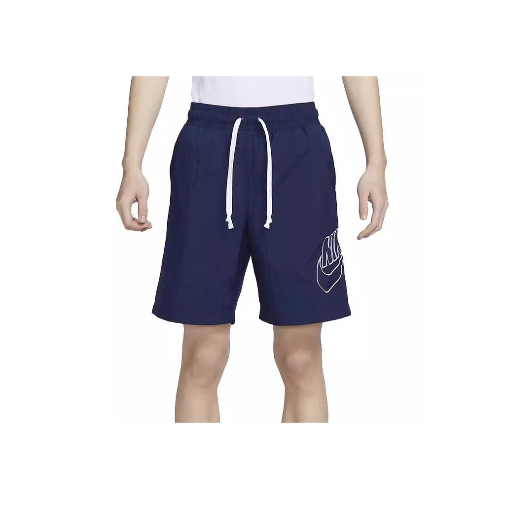 Nike Sportswear Alumni Logo Embroidered Woven Training Shorts Men Bottoms Navy-Blue DB3811-410