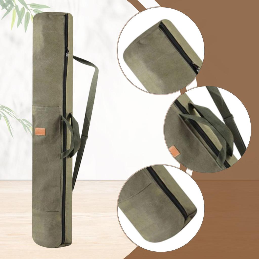 Canvas Fishing Rod Bag Protector 120cm Fishing Gears Organizer Pole Case Travel Carrier for Lures Traveling Gifts Outdoor Line