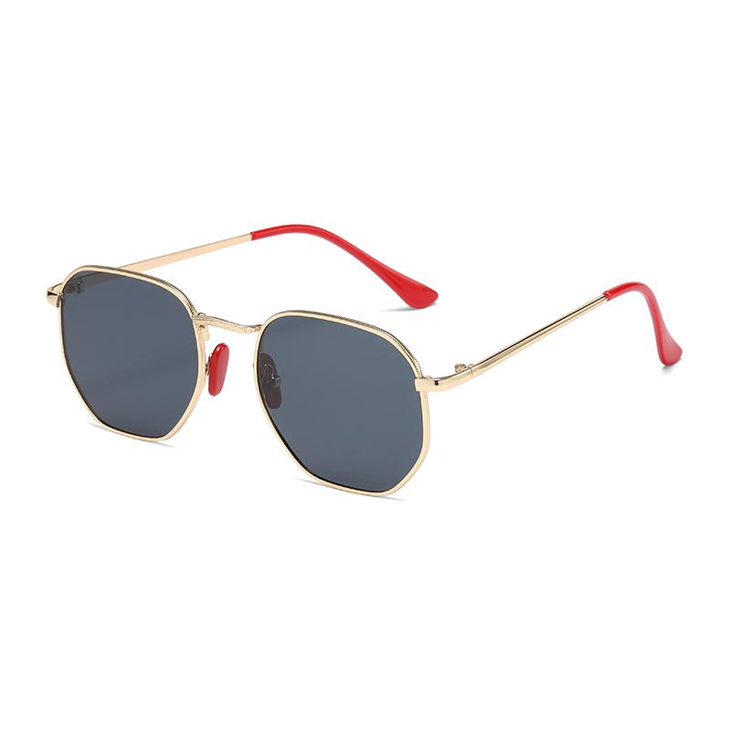 New Women Metal Frame Polygon Fashion Sunglasses Classic Street Shoot Travel Driving Sun Glasses Men Uv400 Luxury Brand Design