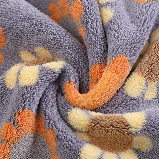 4Pcs Hand Towel No Shedding Coral Fleece Super Absorbent Sun Pattern Cleaning Cloth Daily Use