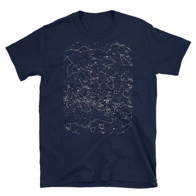 Najlepiej Sprzedający się Modny Letni T-shirt Uliczny Konstelacje, Astronomia Wszechświat Kosmos, Prezent dla Astronoma, Koszulka Męska Eksplorator Galaktyki