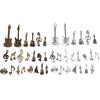 21Pcs/Set Vintage Alloy Guitar Musical Note Charms Pendant Diy Jewelry Findings