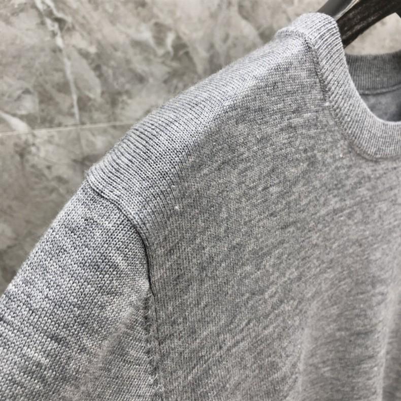 Round Neck Unisex Wool Sweater - Trendy Two-Button Four-Bar Design for Autumn/Winter
