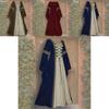 Vintage Gotisches Renaissance-Kleid mit langen Ärmeln für Damen Cosplay-Kostüm