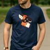 Orange Fluff Protogen Fox Flame Ear Graphic T Shirt Unisex Crew Neck Short Sleeve Fandom Fan Holiday Gift Top