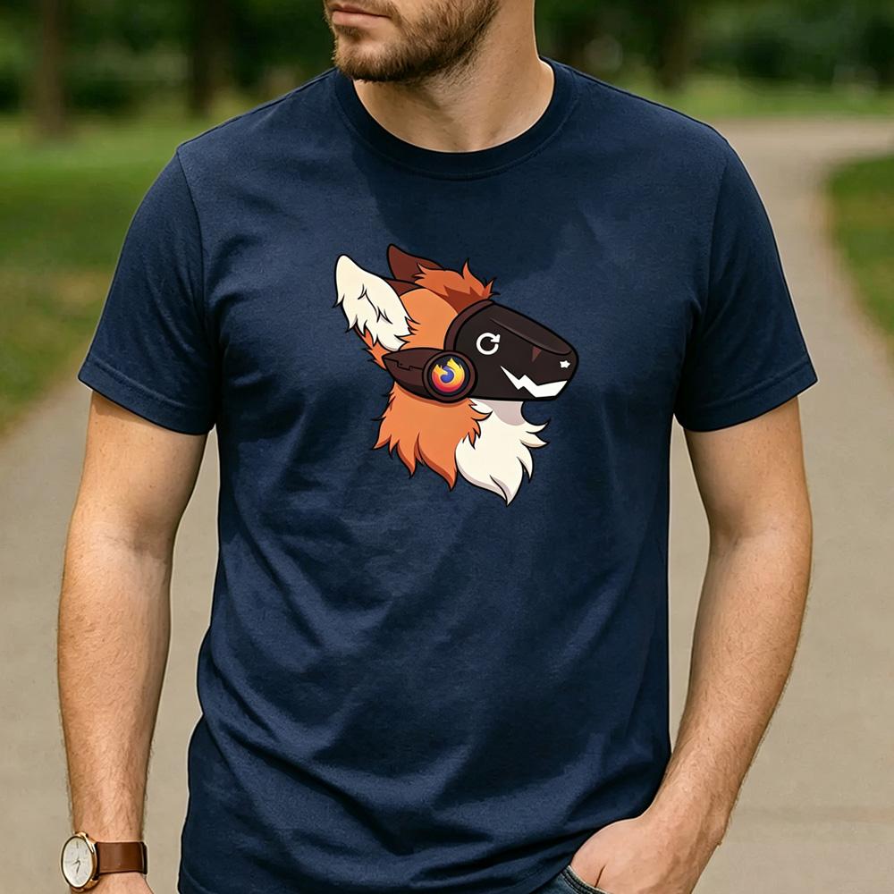 Orange Fluff Protogen Fox Flame Ear Graphic T Shirt Unisex Crew Neck Short Sleeve Fandom Fan Holiday Gift Top