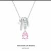 Elegant S925 Sterling Silver Teardrop Clavicle Necklace with Ring Pendant