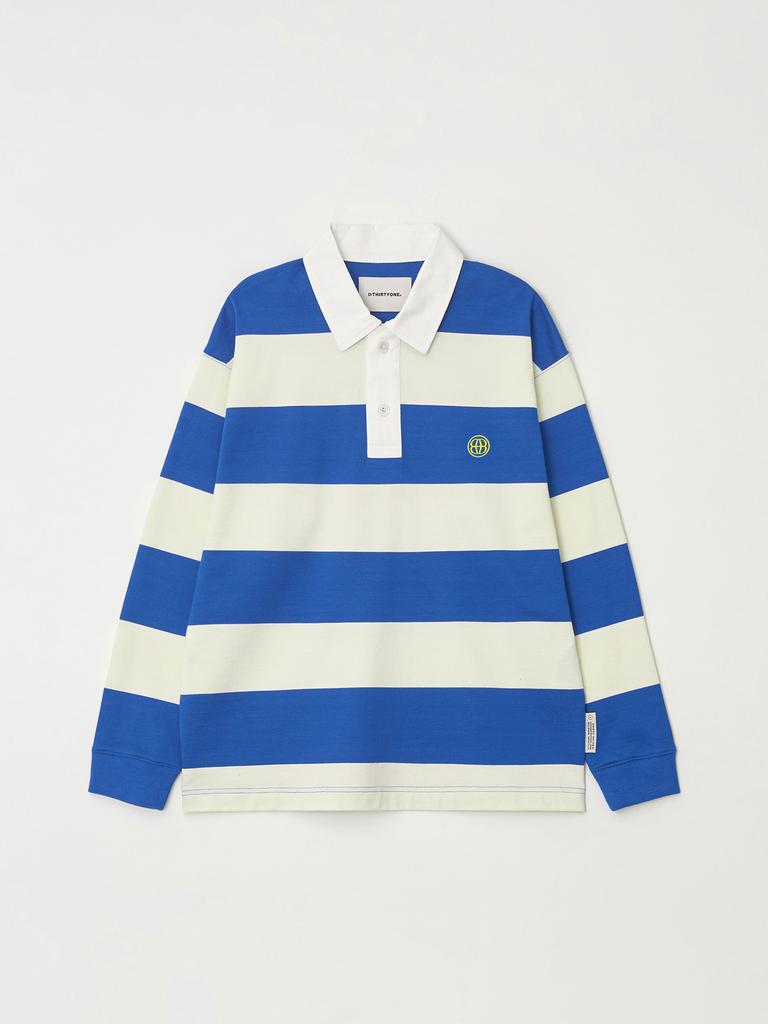 DTHIRTYONE Striped Long Sleeve Rugby Shirt (Blue)