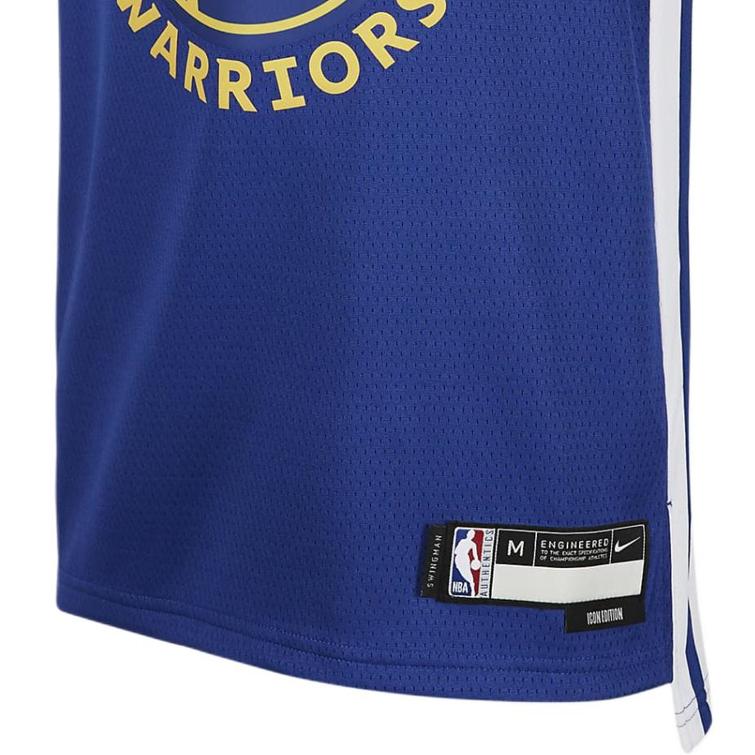 Nike Kids Basketball Jersey Season Golden State Warriors V-Neck Color Block Letter Number Sleeveless Quick Dry Kids Jerseys FZ0867-495