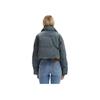 Levis FW24 Performance Warm Fleece Series Tie-Dye Pattern Side Pocket Button Long Sleeve Down Jacket Women Outerwear Gray 002Q5-0001