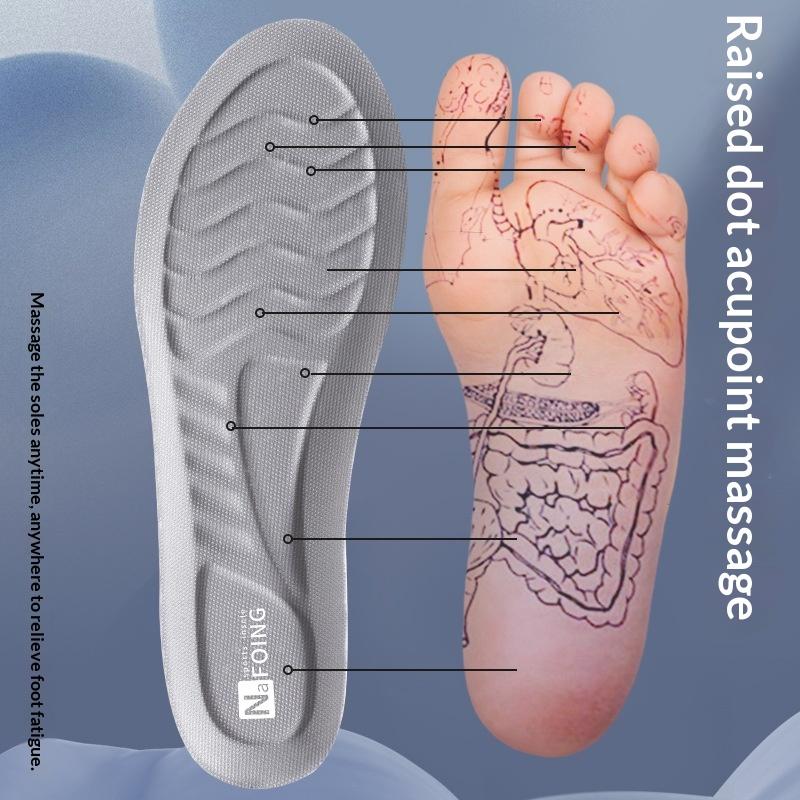 4D Massage Insoles Super Soft Sports Shoes Insole For Feet Running Baskets Shoe Sole Arch Support Orthopedic Inserts Unisex