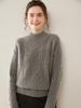 Retro Cable Knit Three-Ply Thickened Loose Pullover Sweater for Autumn and Winter