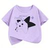 Cute Cat Graphic Kids Tshirts Summer Short Sleeve Tees Cartoon Animal Boys Girls Clothes Kawaii Kitten Tops Y2K Children Tshirt