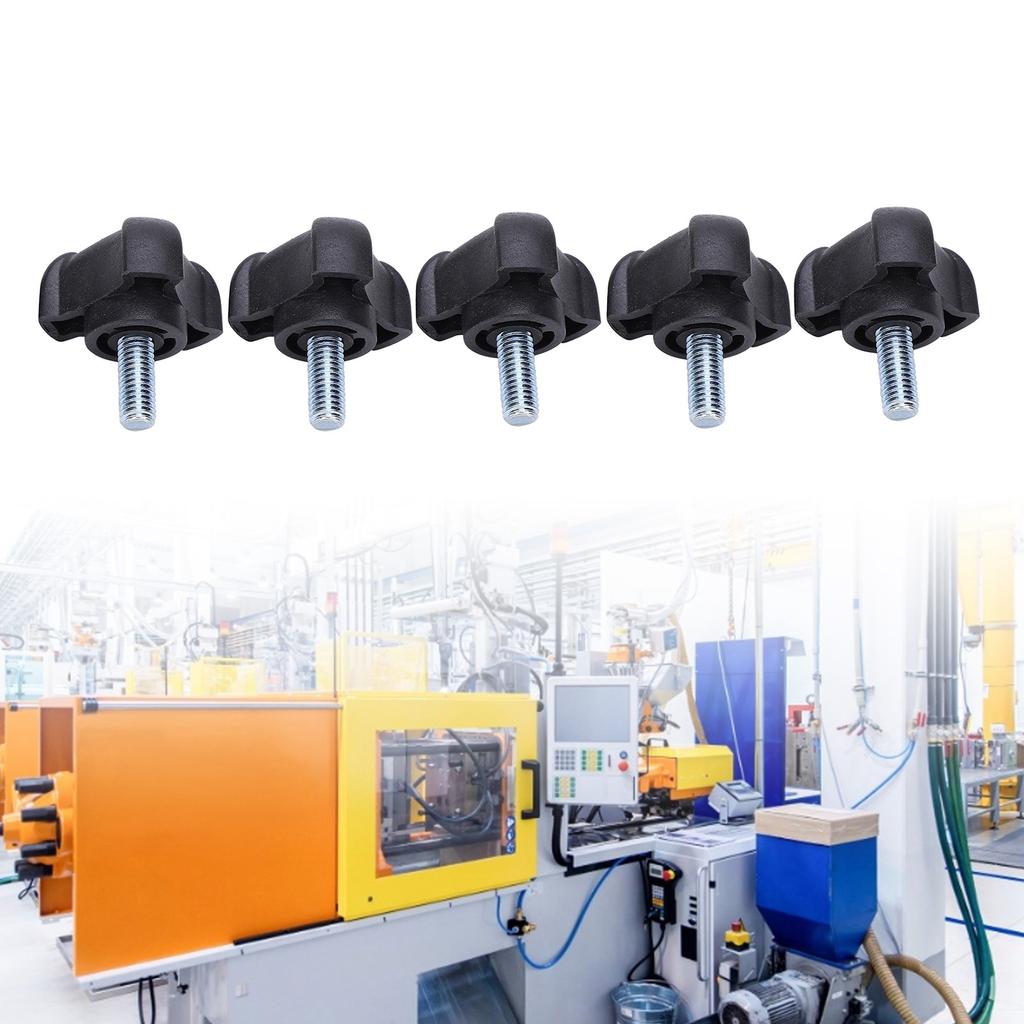 5Pcs M6 Plastic TriangularHead Arc Handle Screws Locking Bolt Fastener Accessory 15mm
