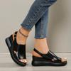 Summer Casual Fashion Round Toe Wedge Open Toe Women's Sandals New Elegant and Comfortable Fish Mouth High Heels