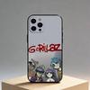Band Rock Comica G-gorillaz Custodia per Telefono Per iPhone17,16,15,14,13,12 Plus,Max Cover Nera in Morbido Silicone