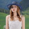 Summer Straw Hat Women's Striped Big Brim Fisherman Hat Outdoor Sun Protection Sun Hat