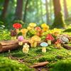 Mini Resin Mushroom Ornaments Micro Landscape Decor Dollhouse Miniature Mushroom Model For Fairy Moss Garden Diy Bonsai Decor