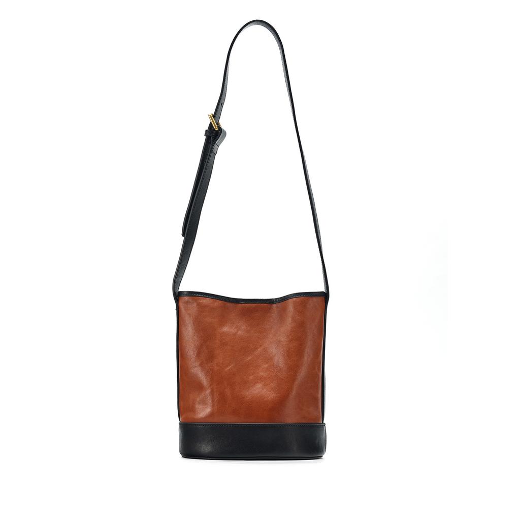 Bucket Bag, Genuine Leather Women's Bag, High-end Bag, Casual Commuting Single-shoulder Bag, Crossbody Bag