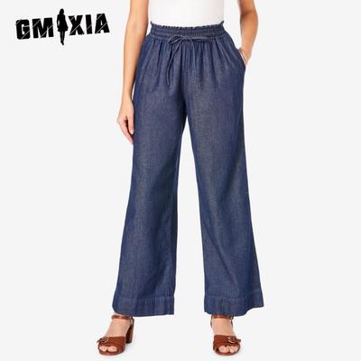 Casual Φαρδιά Τζιν με Τσέπες Casual Παντελόνια
