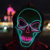 Hand Painted Anime EL Cold Light Dual Color Skull Glow Mask Halloween Party Costume Prop