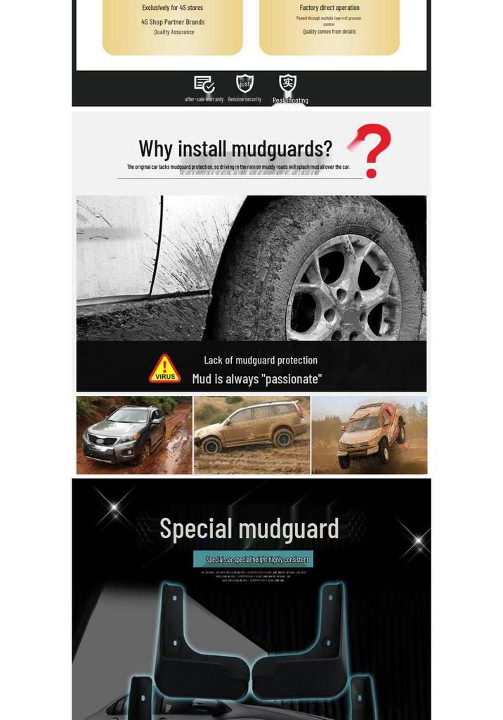 Mudguards for 2010-2013 Mazda 5 Sport - Car Mud Flaps Modified Accessories
