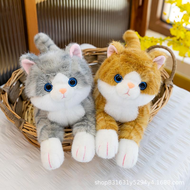 Cute Simulation Cat Plush Toy Pillow Birthday Gift Stuffed Doll Company Present