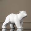 Home Decor Creative Geometric Resin Polar Bear Statue Fashion Desktop Ornament Modern Abstract Animals Interior Decorating Gift