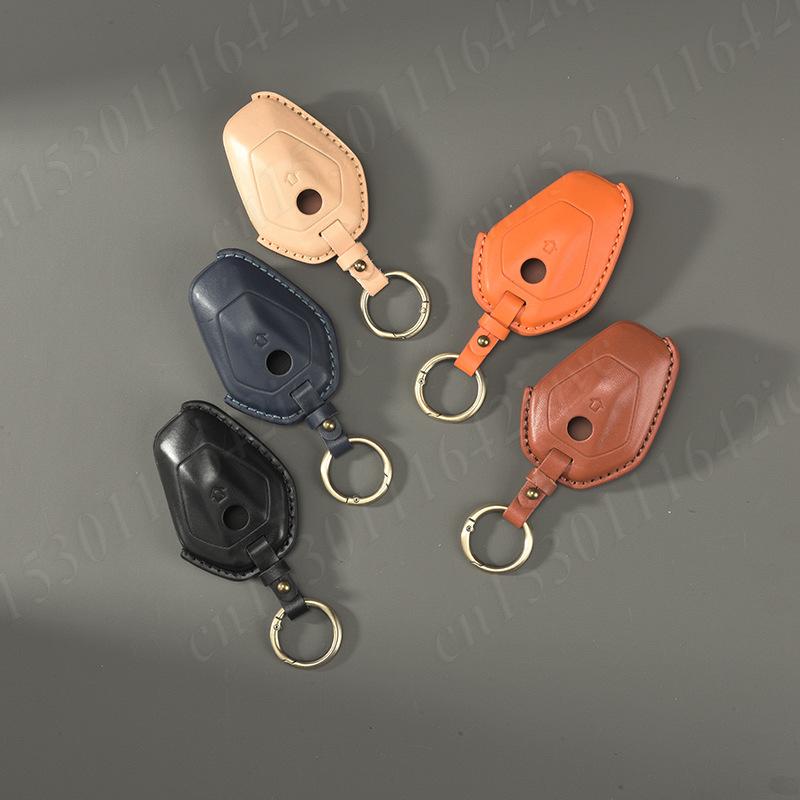 Motorcycle Leather Key Case for BMW R1300GS R12 ADV Handmade Cowhide Remote protective Cover Retro Keychain Shell Accessories