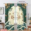 Set aus 2 Vorhängen mit Blumendruck, Verdunkelnd, Polyester, Fensterdekoration, Wohnzimmer, Schlafzimmer, Verdunkelung, Mit Stangentasche
