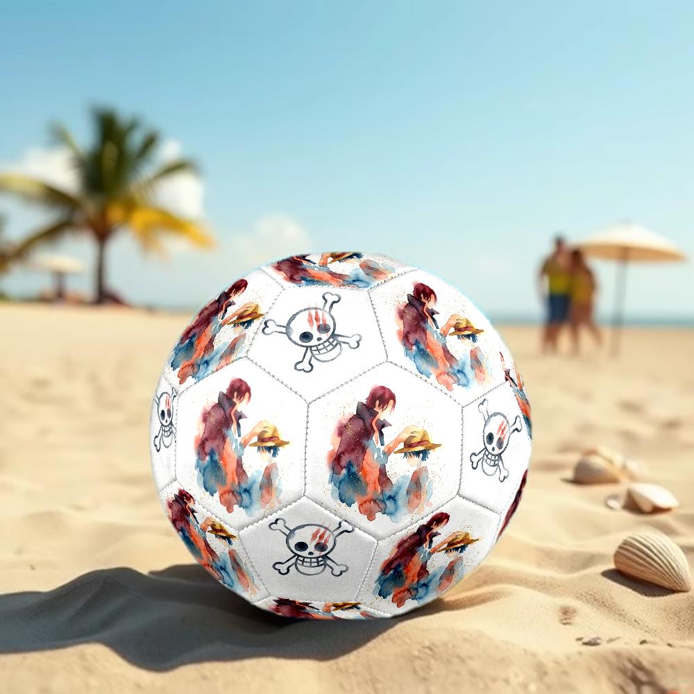 1pc One Piece Football Soccer Ball Size 5 Indoor Soccer Ball Fashion Colorful  Backyard Game -Great For Sports Fans Gift HE16