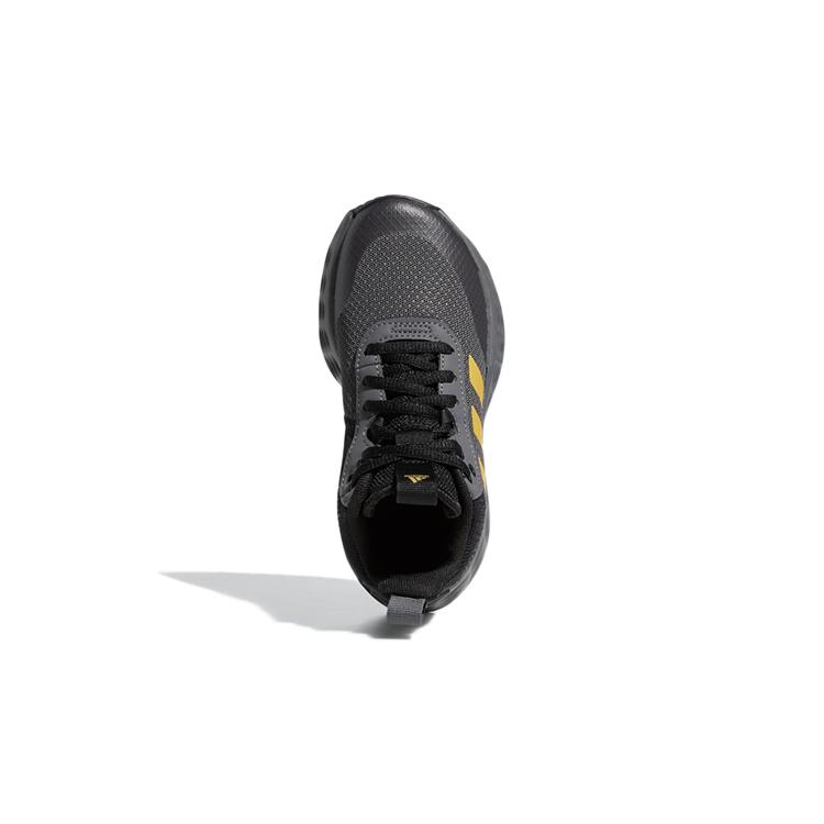 New Adidas OwnTheGame 2.0 K Anti Slip Wear Resistant Mid Top Children's Basketball Shoes Gray Black Kids' GZ3381