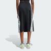 adidas Originals Adibreak Striped Color Block Elastic Waist Casual Long Skirt Women Bottoms Black IU2527