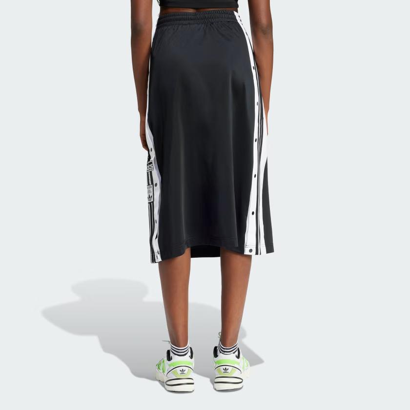 adidas Originals Adibreak Striped Color Block Elastic Waist Casual Long Skirt Women Bottoms Black IU2527
