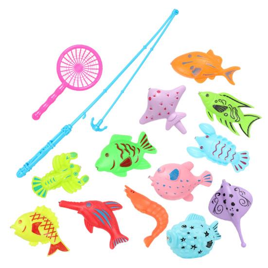

Игрушки-рыбы, многоразовые пластиковые игрушки для координации рук и глаз для мальчиков и девочек, магнитная удочка, игрушки для рыбалки, пляжные принадлежности A