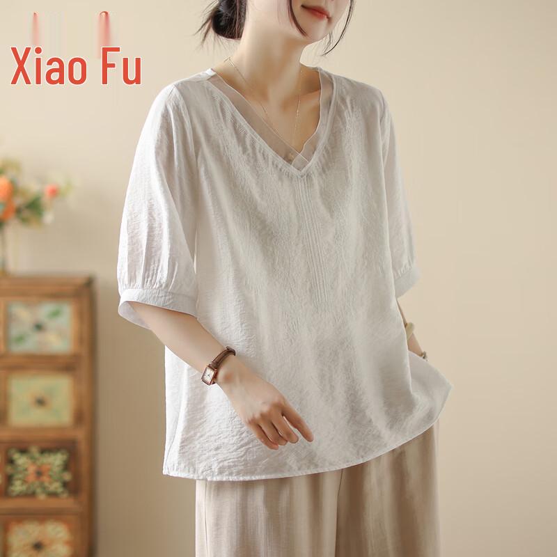 

Women s New Chinese Style Short-Sleeve T-Shirt Top 2XL