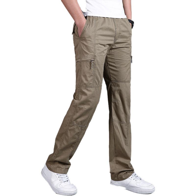 Versatile Men's Casual Cargo Pants, Multi-pocket Straight-leg Pants, Durable Pants for Outdoor Activities & Daily Styling
