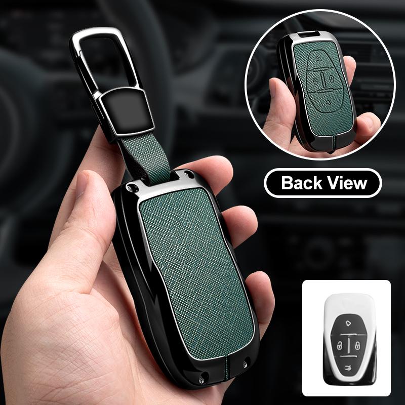 Zinc Alloy Leather Car Key Case For Vinfast Vf3 5 6 7 8 9 31Ev 32Ev 33Ev Lux A2.0 Sa2.0 V8 Key Fob Car Remote Key Box