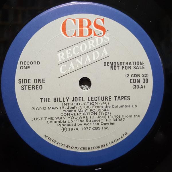 Виниловая пластинка BILLY JOEL The Billy Joel Lecture Tapes CDN30PROMO CBS Records Can 1980 Канада Рок Б/у