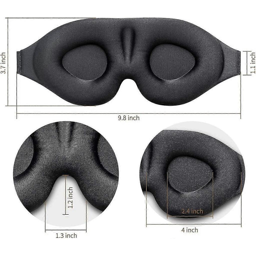 100% Blackout Sleeping Mask 3D Contouring Eye Mask Adjustable Strap Eye Mask - DD01